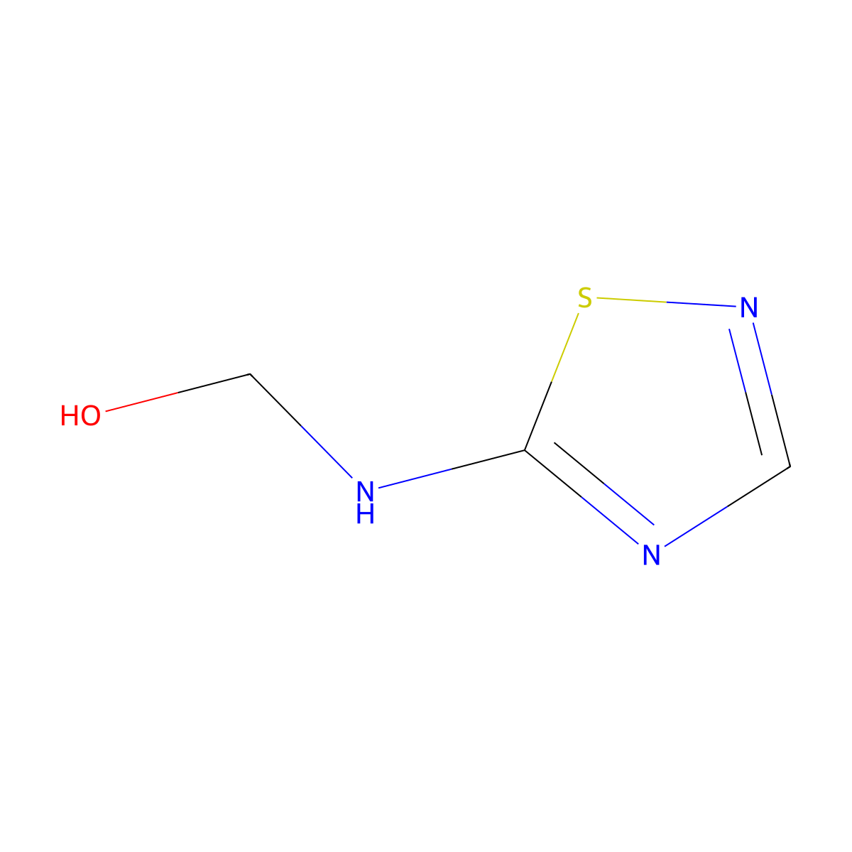 ((1,2,4-Thiadiazol-5-yl)amino)methanol molecular structure, CAS 1190921-45-9