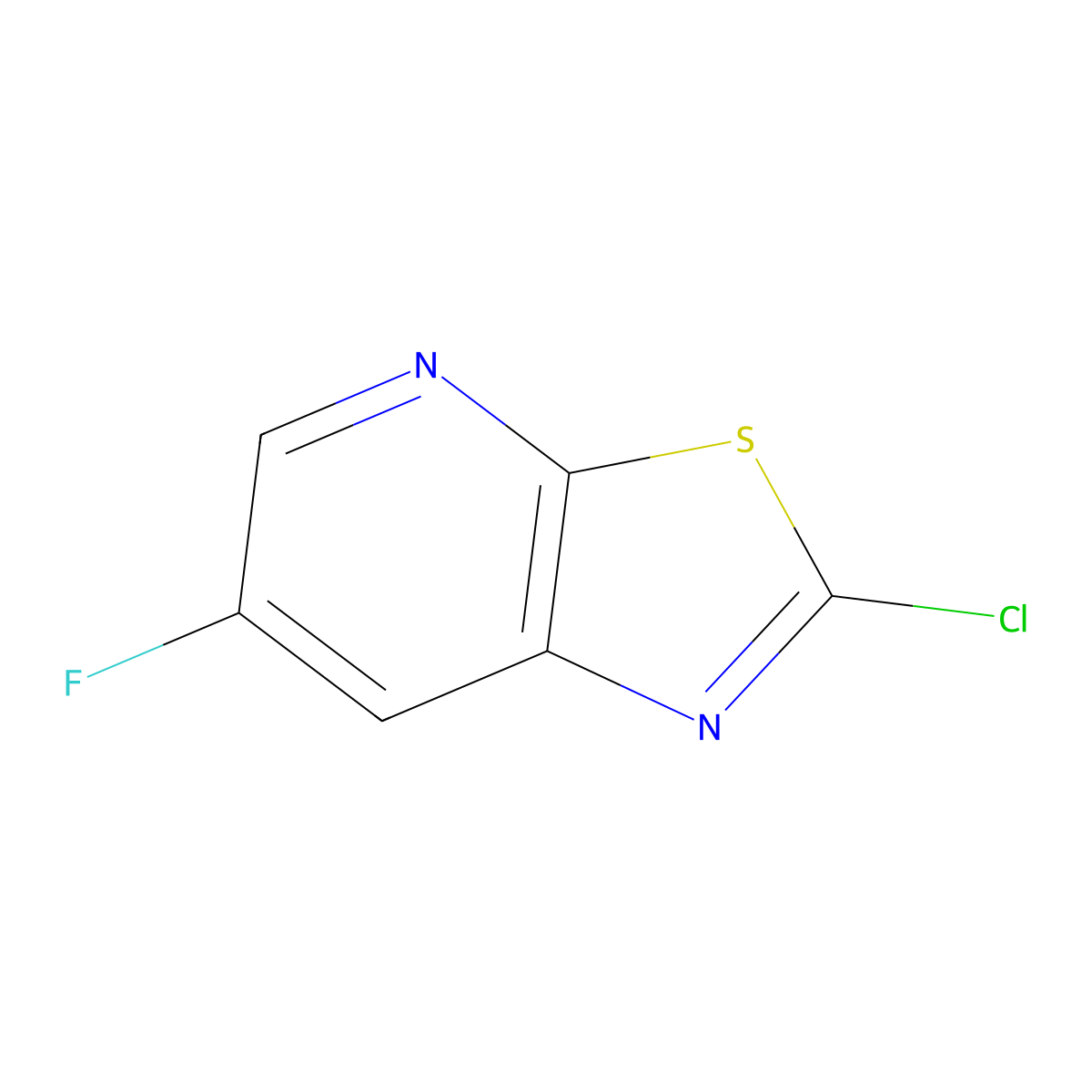 2-Chloro-6-fluoro-thiazolo[5,4-B]pyridine molecular structure, CAS 1190927-26-4