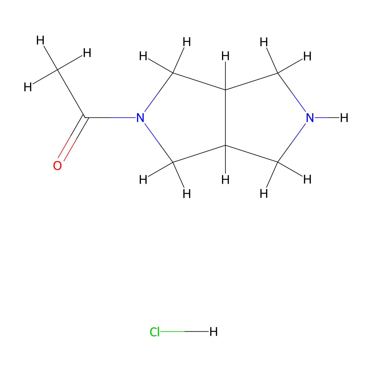 1-(Hexahydro-pyrrolo[3,4-c]pyrrol-2-yl)-ethanone hydrochloride molecular structure, CAS 1190927-49-1