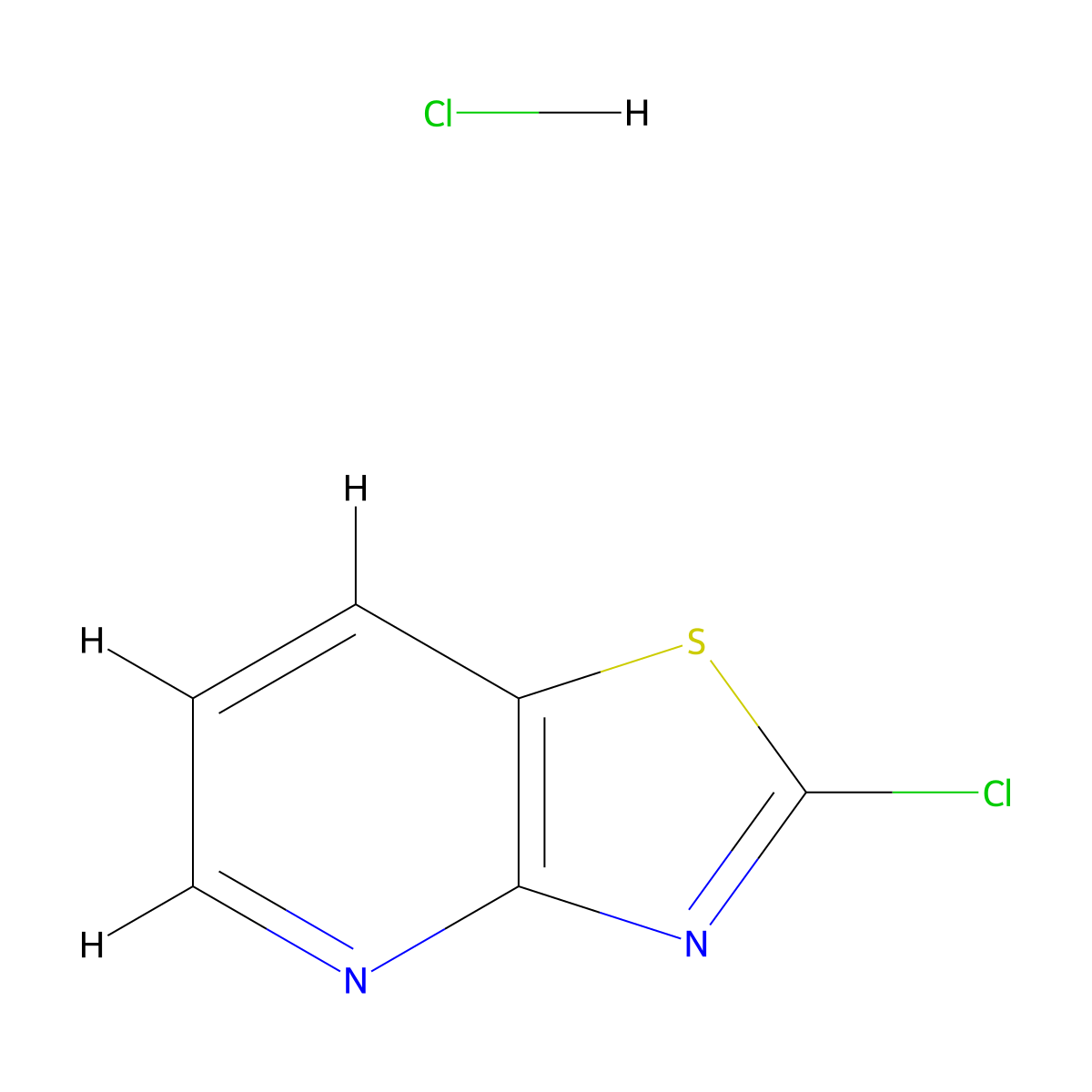 2-Chlorothiazolo[4,5-b]pyridine hydrochloride molecular structure, CAS 1190927-67-3