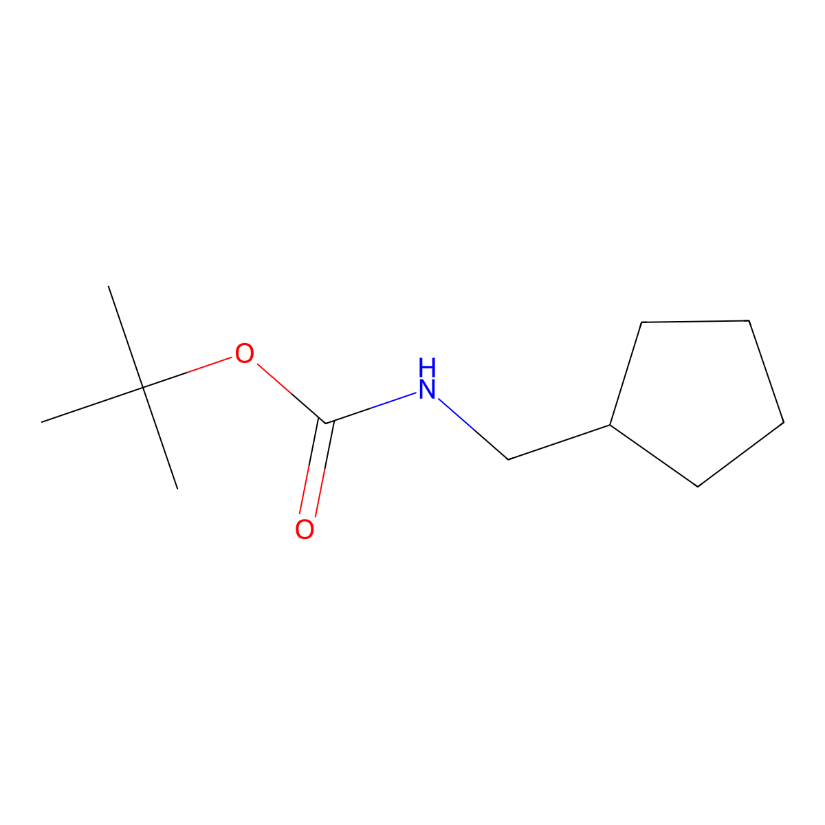 tert-butyl N-(cyclopentylmethyl)carbamate molecular structure, CAS 1190927-71-9
