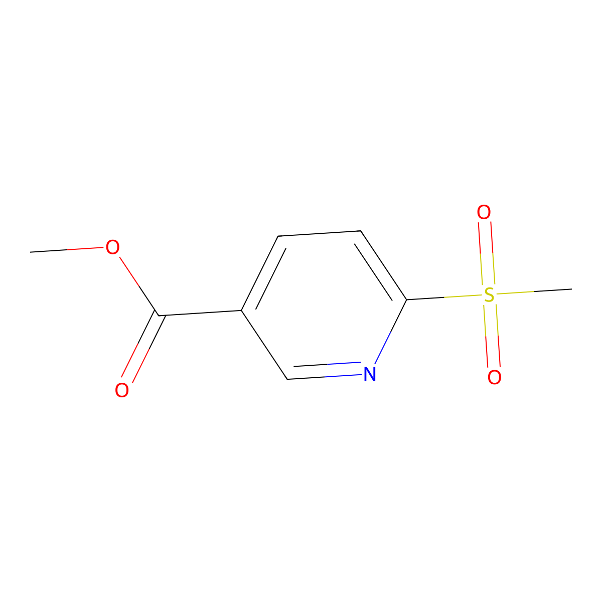Methyl 6-(methylsulfonyl)nicotinate molecular structure, CAS 1190948-26-5