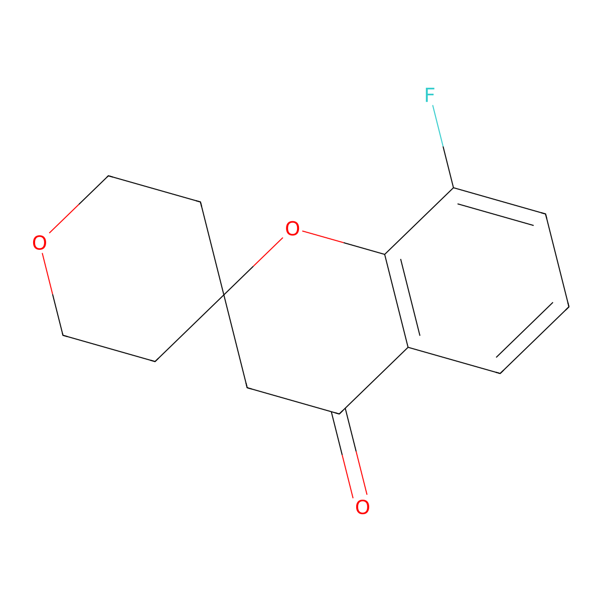 8-Fluoro-3,4-dihydrospiro[1-benzopyran-2,4'-oxan]-4-one molecular structure, CAS 1190962-23-2