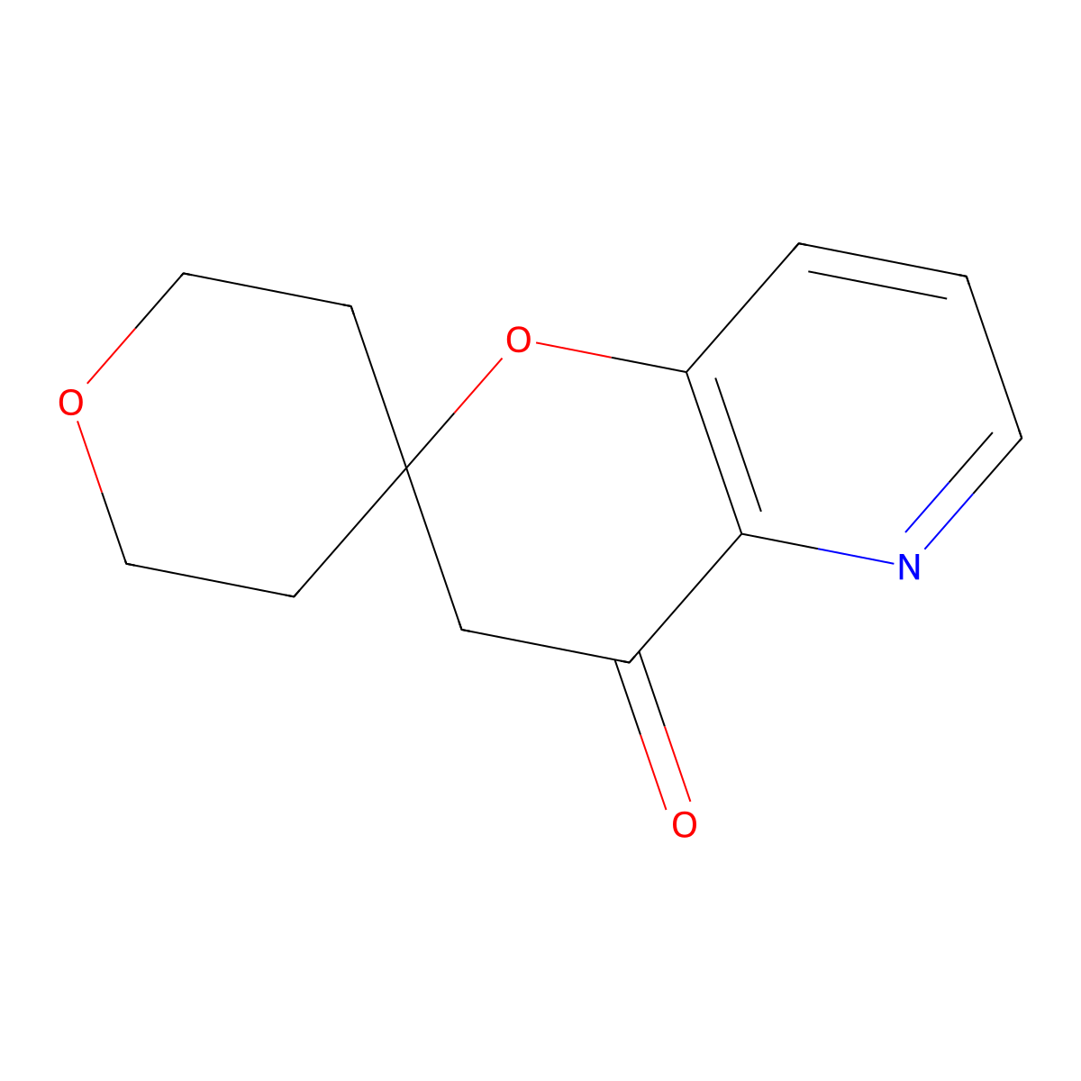 3',4'-Dihydrospiro[oxane-4,2'-pyrano[3,2-b]pyridine]-4'-one molecular structure, CAS 1190962-33-4