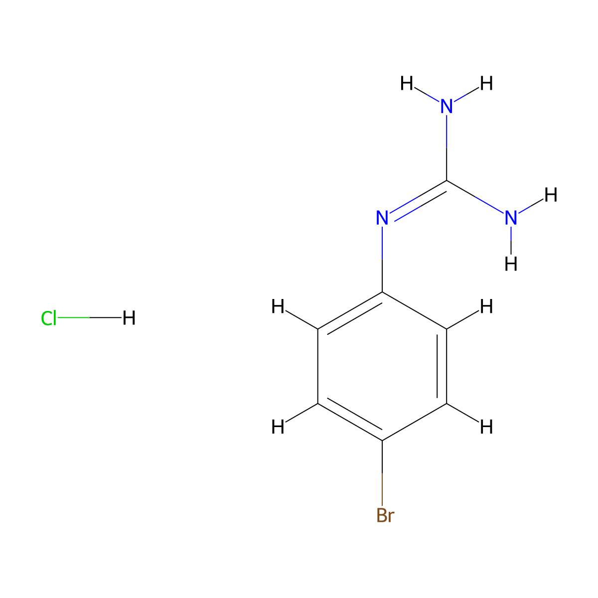 1-(4-Bromophenyl)guanidine hydrochloride molecular structure, CAS 1190962-80-1