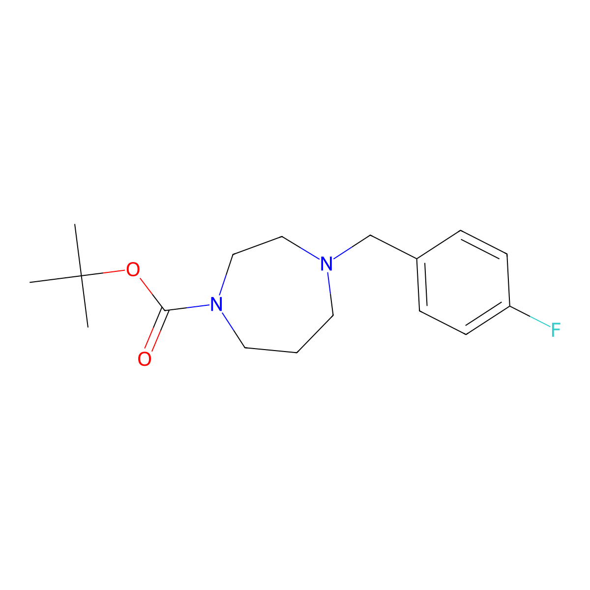 1-Boc-4-(4-fluorobenzyl)homopiperazine molecular structure, CAS 1190967-30-6
