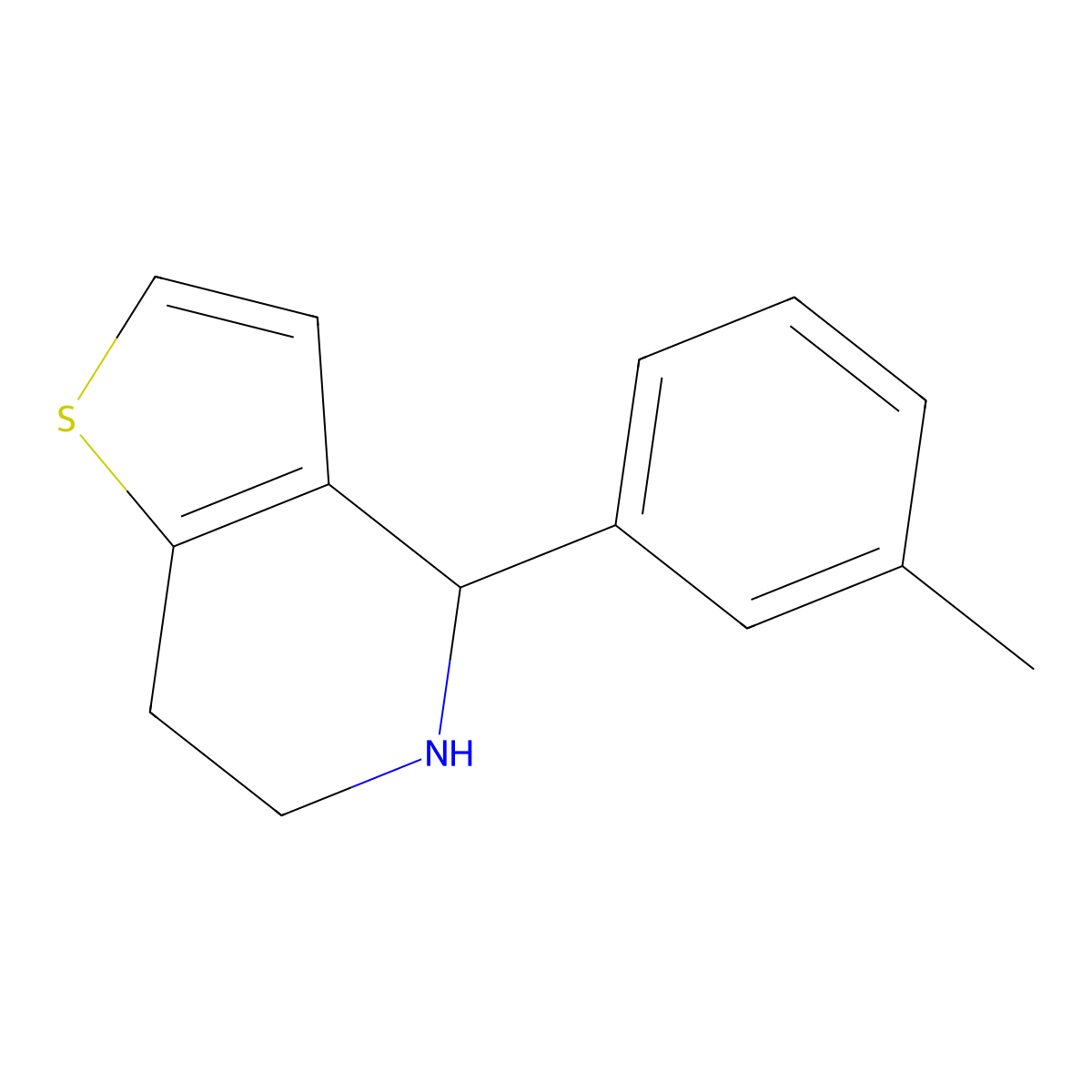 4-(3-Methylphenyl)-4,5,6,7-tetrahydrothieno[3,2-c]pyridine molecular structure, CAS 1190971-10-8