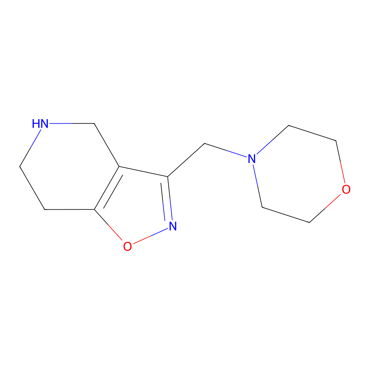 3-(Morpholinomethyl)-4,5,6,7-tetrahydroisoxazolo[4,5-c]pyridine molecular structure, CAS 1190971-44-8