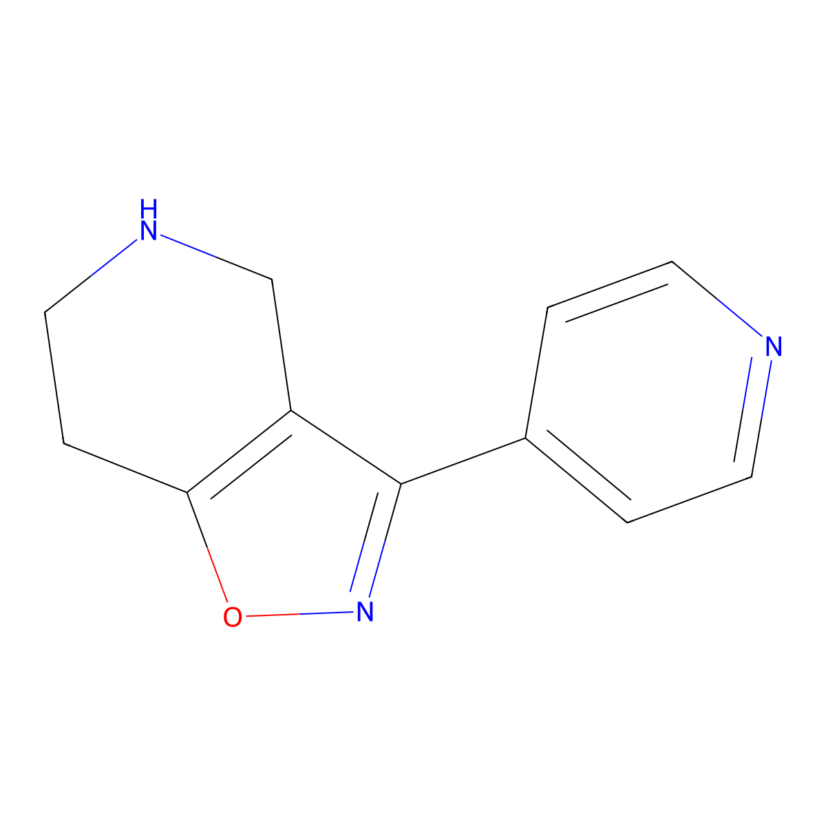 3-(Pyridin-4-yl)-4,5,6,7-tetrahydroisoxazolo[4,5-c]pyridine molecular structure, CAS 1190971-47-1
