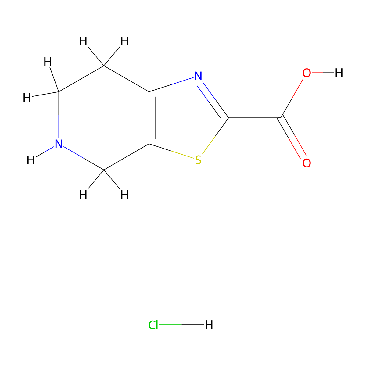 4,5,6,7-Tetrahydrothiazolo[5,4-c]pyridine-2-carboxylic Acid Hydrochloride molecular structure, CAS 1190971-73-3
