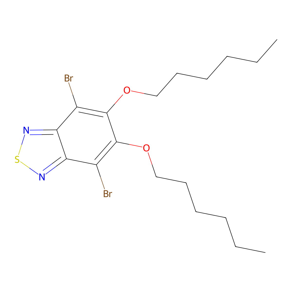 4,7-Dibromo-5,6-bis(hexyloxy)benzo[c][1,2,5]thiadiazole molecular structure, CAS 1190978-94-9