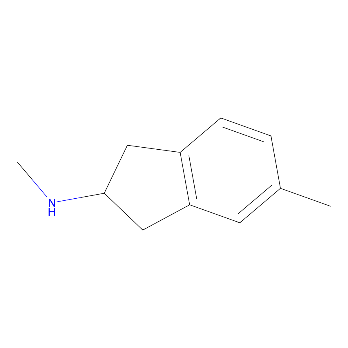 N,5-dimethyl-2,3-dihydro-1H-inden-2-amine molecular structure, CAS 1190983-92-6