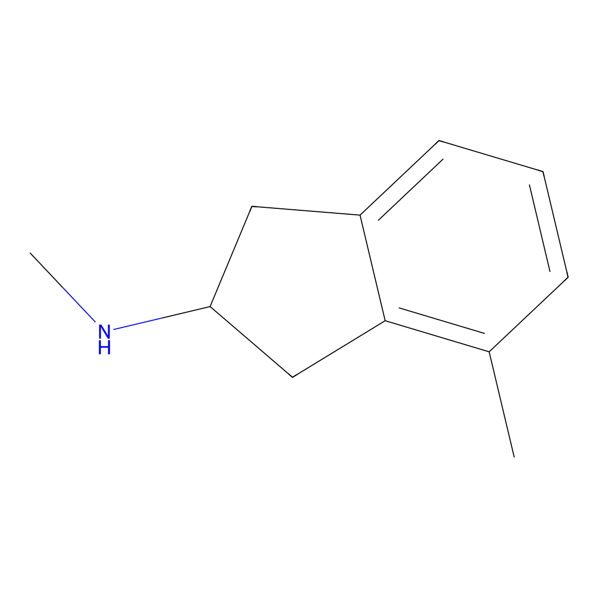 N,4-dimethyl-2,3-dihydro-1H-inden-2-amine molecular structure, CAS 1190983-93-7