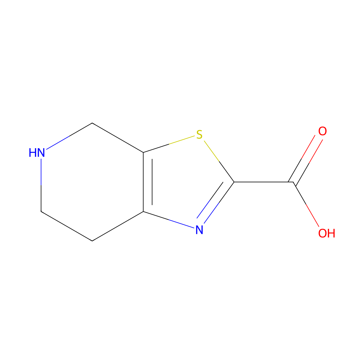 4,5,6,7-Tetrahydrothiazolo[5,4-c]pyridine-2-carboxylic acid molecular structure, CAS 1190987-12-2
