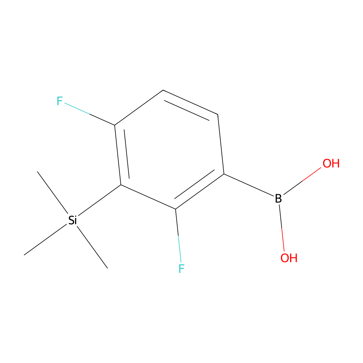 2,4-Difluoro-3-(trimethylsilyl)phenylboronic acid molecular structure, CAS 1190989-14-0