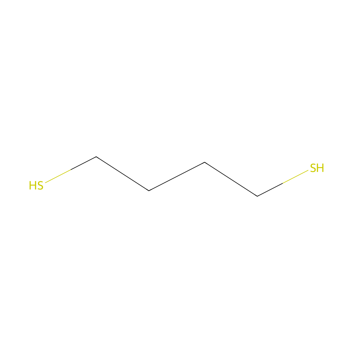 1,4-Butanedithiol molecular structure, CAS 1191-08-8