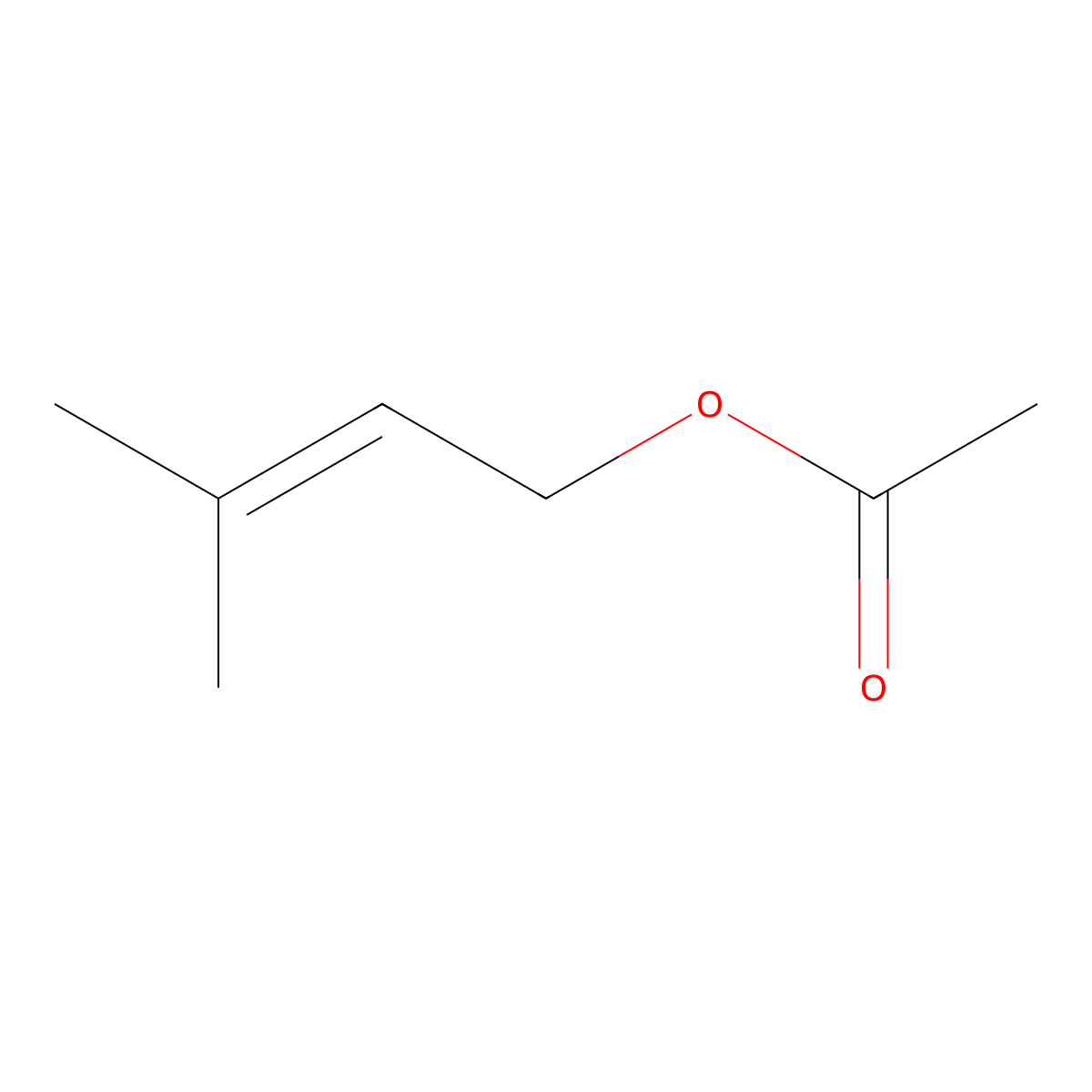 Prenyl acetate molecular structure, CAS 1191-16-8