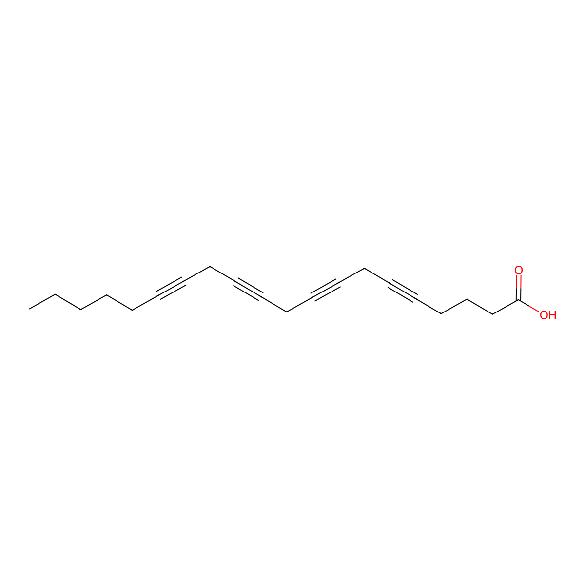 5,8,11,14-Eicosatetraynoic Acid molecular structure, CAS 1191-85-1
