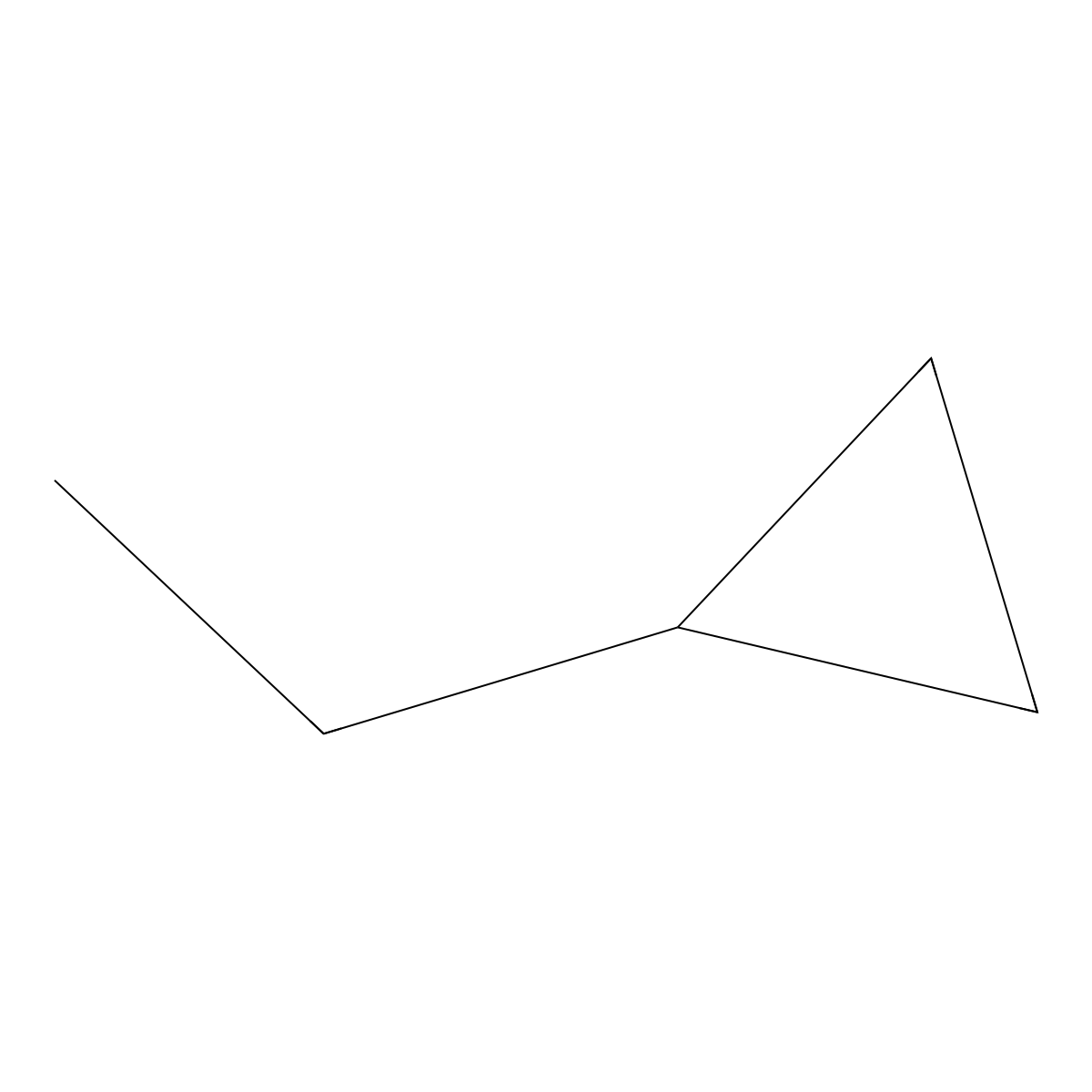 Ethylcyclopropane molecular structure, CAS 1191-96-4