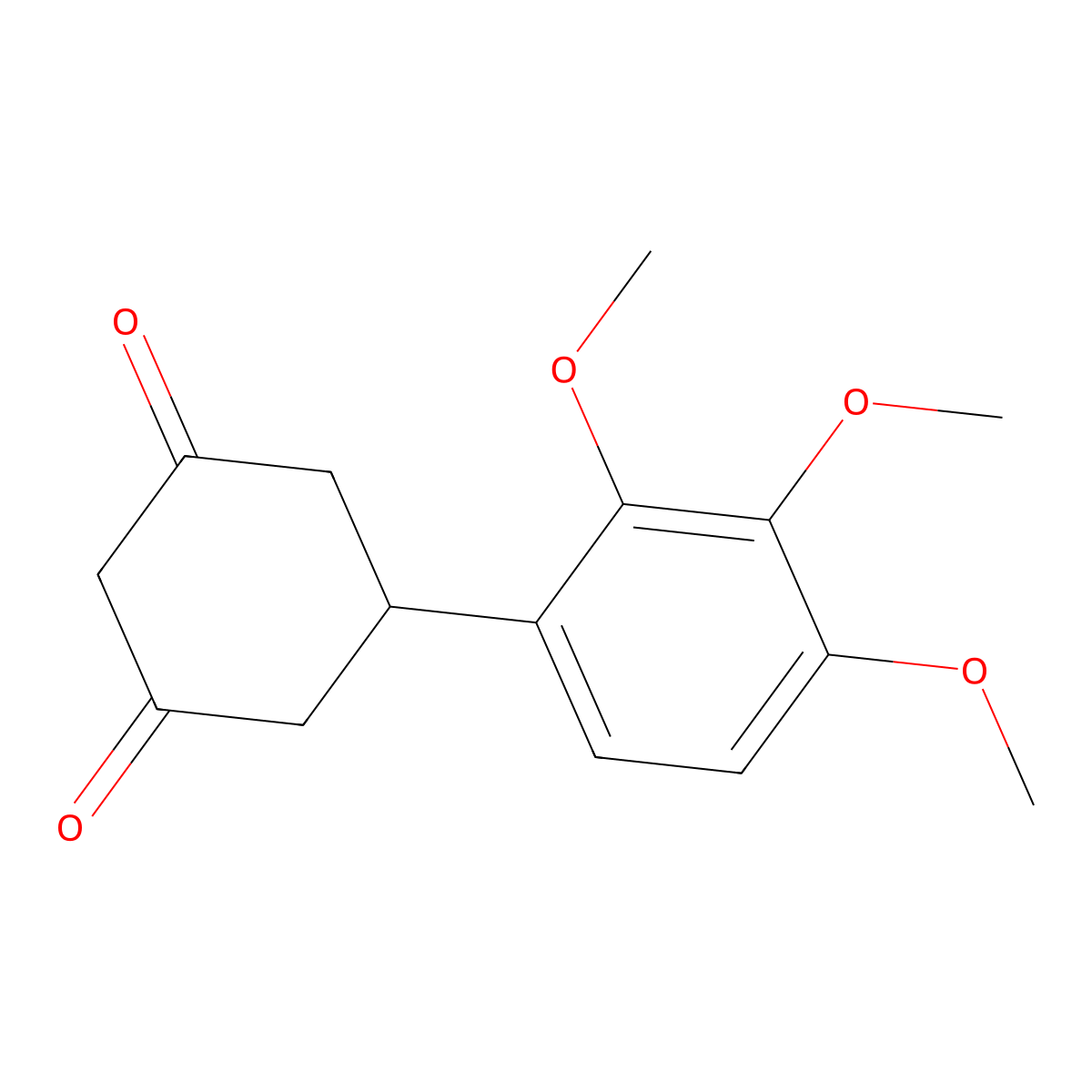 5-(2,3,4-Trimethoxyphenyl)cyclohexane-1,3-dione molecular structure, CAS 119101-24-5