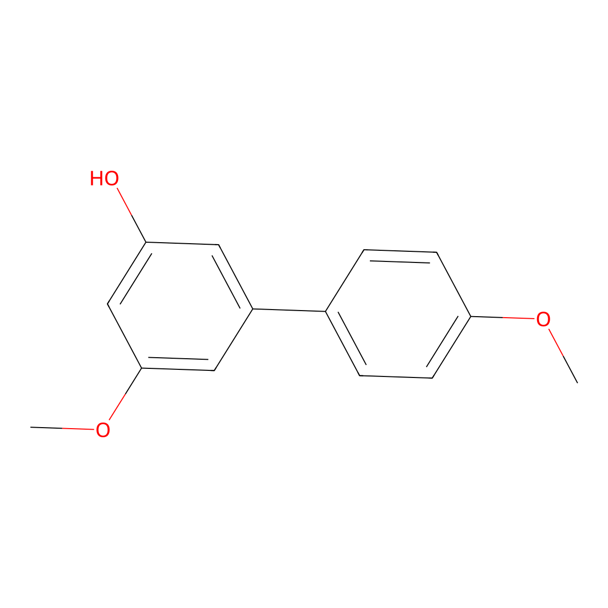 3-Methoxy-5-(4-methoxyphenyl)phenol molecular structure, CAS 119101-26-7