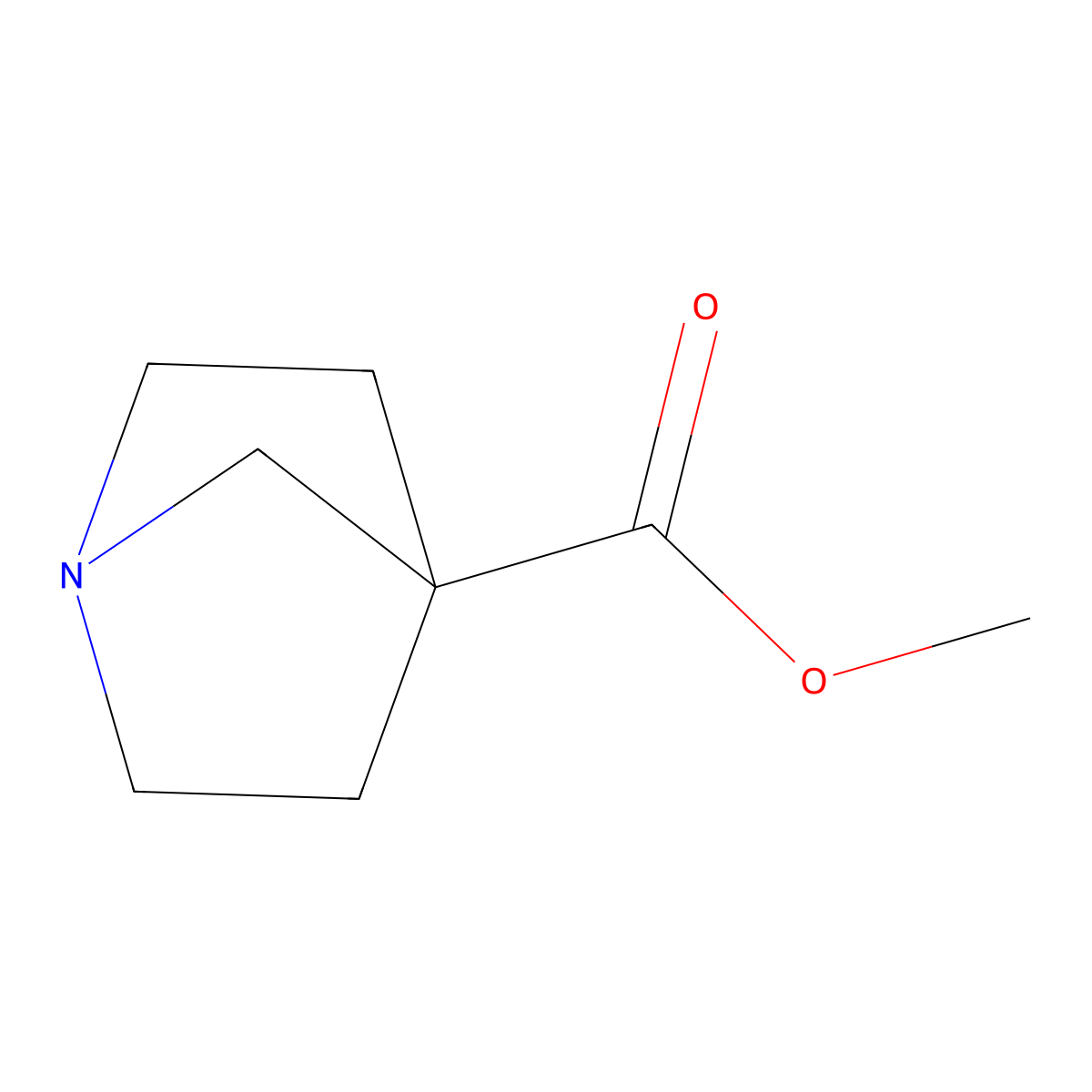 Methyl 1-azabicyclo[2.2.1]heptane-4-carboxylate molecular structure, CAS 119102-22-6
