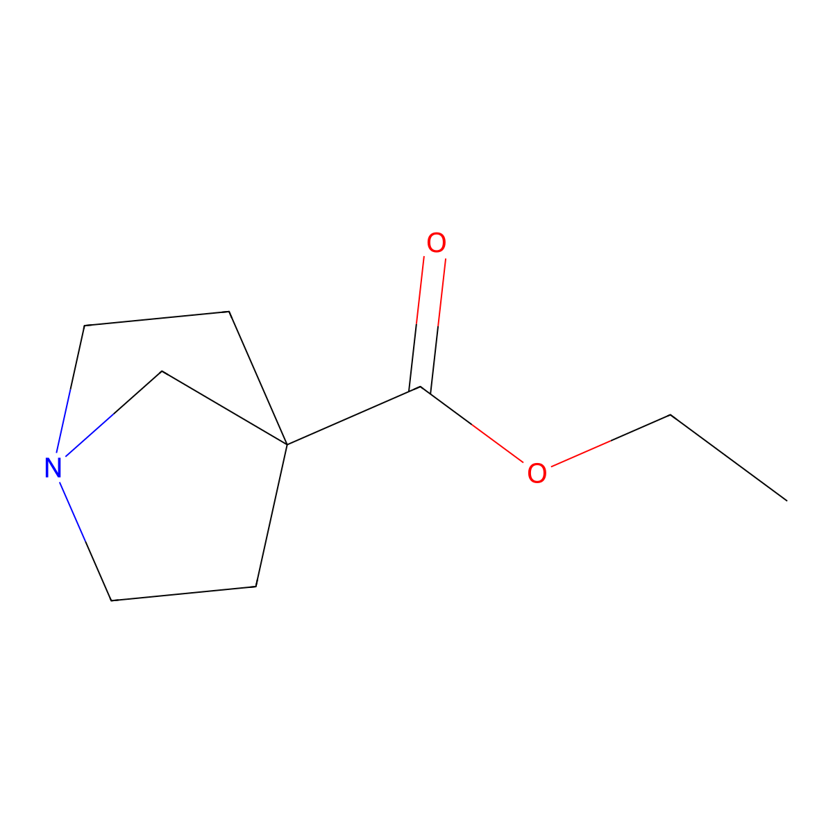 Ethyl 1-azabicyclo[2.2.1]heptane-4-carboxylate molecular structure, CAS 119102-24-8