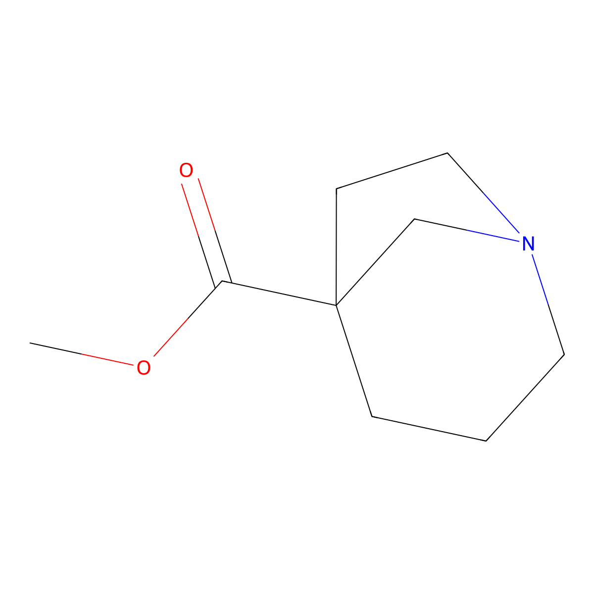 Methyl 1-azabicyclo[3.2.1]octane-5-carboxylate molecular structure, CAS 119102-44-2