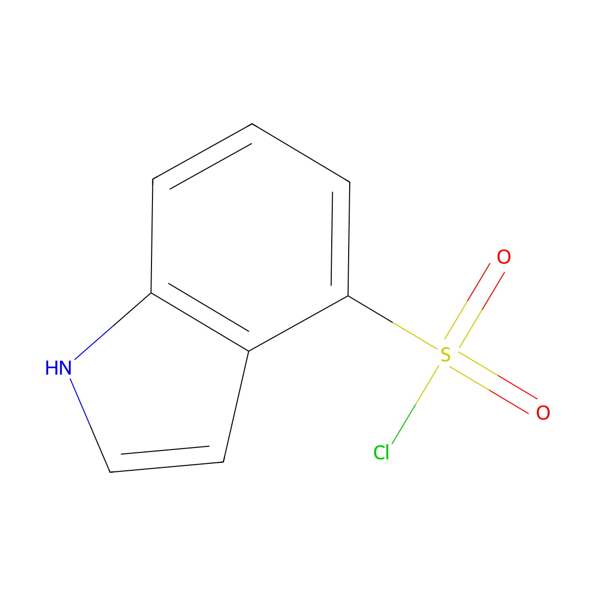 1H-indole-4-sulfonyl chloride molecular structure, CAS 1191028-29-1