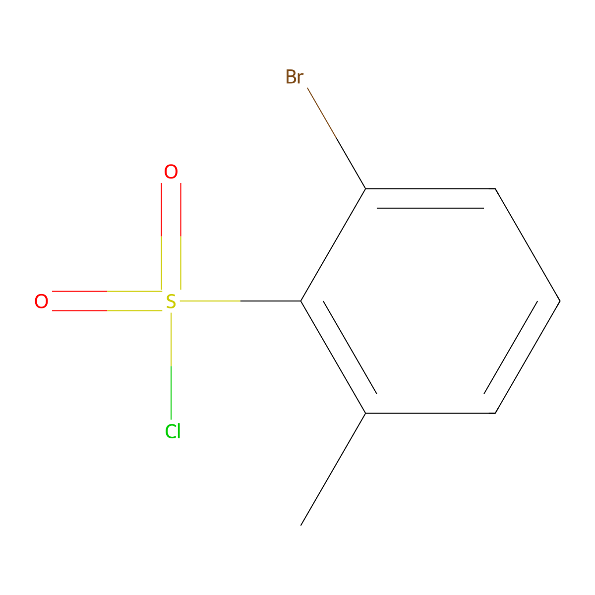 2-Bromo-6-methylbenzene-1-sulfonyl chloride molecular structure, CAS 1191028-83-7