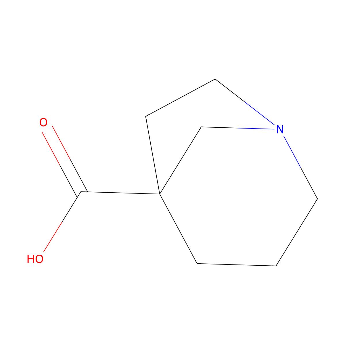1-Azabicyclo[3.2.1]octane-5-carboxylic acid molecular structure, CAS 119103-00-3