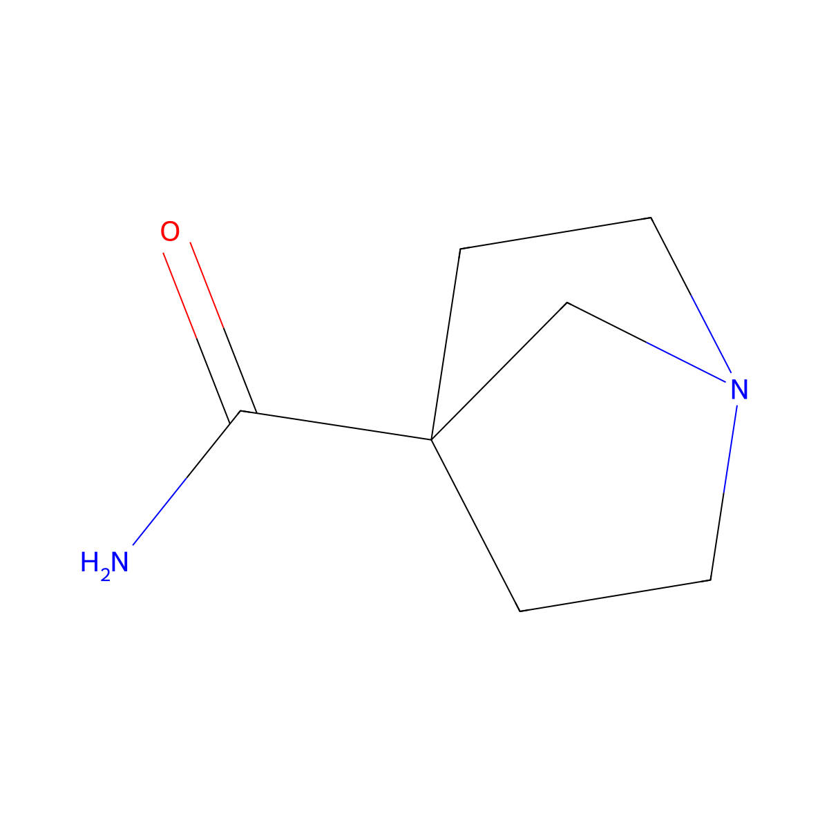 1-Azabicyclo[2.2.1]heptane-4-carboxamide molecular structure, CAS 119103-03-6