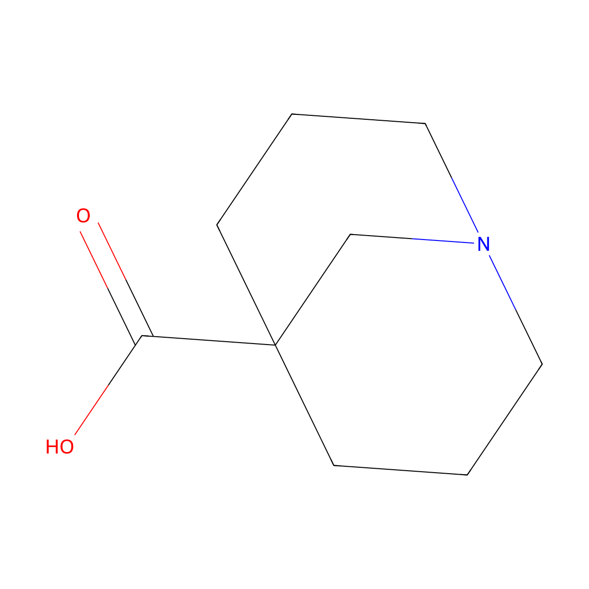 1-Azabicyclo[3.3.1]nonane-5-carboxylic acid molecular structure, CAS 119103-11-6