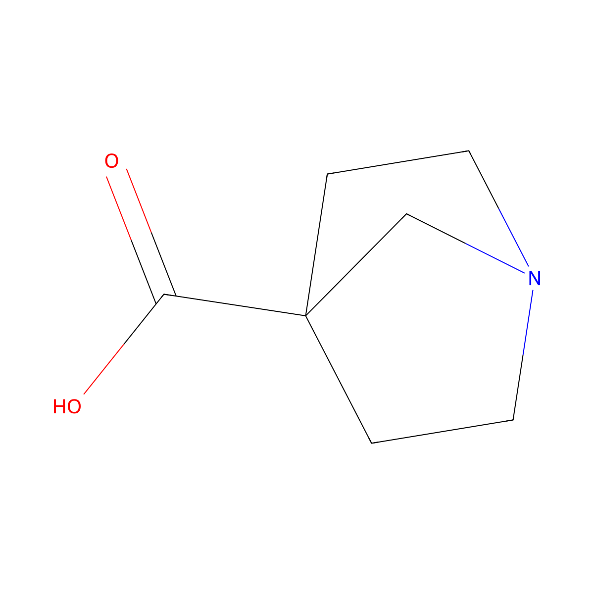 1-Azabicyclo[2.2.1]heptane-4-carboxylic acid molecular structure, CAS 119103-15-0