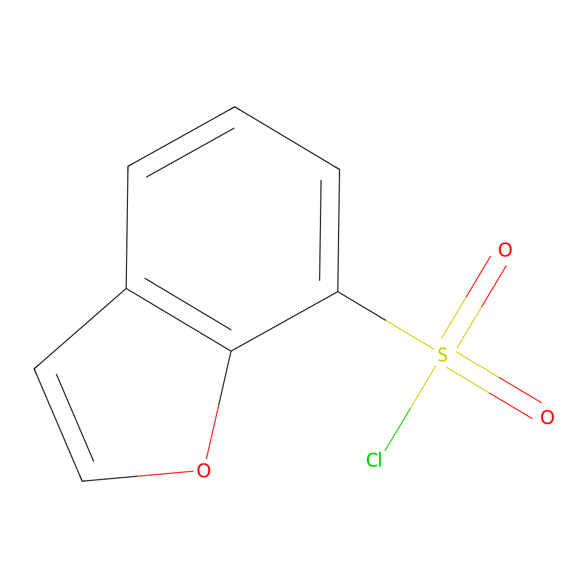 1-Benzofuran-7-sulfonyl chloride molecular structure, CAS 1191030-88-2
