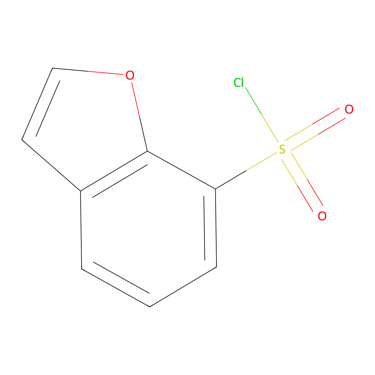 1-Benzofuran-7-sulfonyl chloride molecular structure, CAS 1191030-88-2