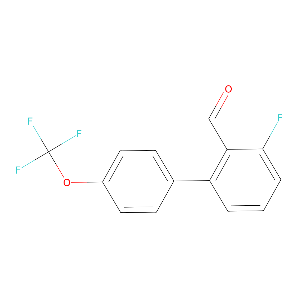 3-Fluoro-4'-(trifluoromethoxy)biphenyl-2-carboxaldehyde molecular structure, CAS 1191038-90-0