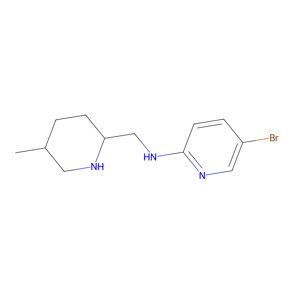 5-Bromo-N-(((2S,5S)-5-methylpiperidin-2-yl)methyl)pyridin-2-amine molecular structure, CAS 1191044-59-3