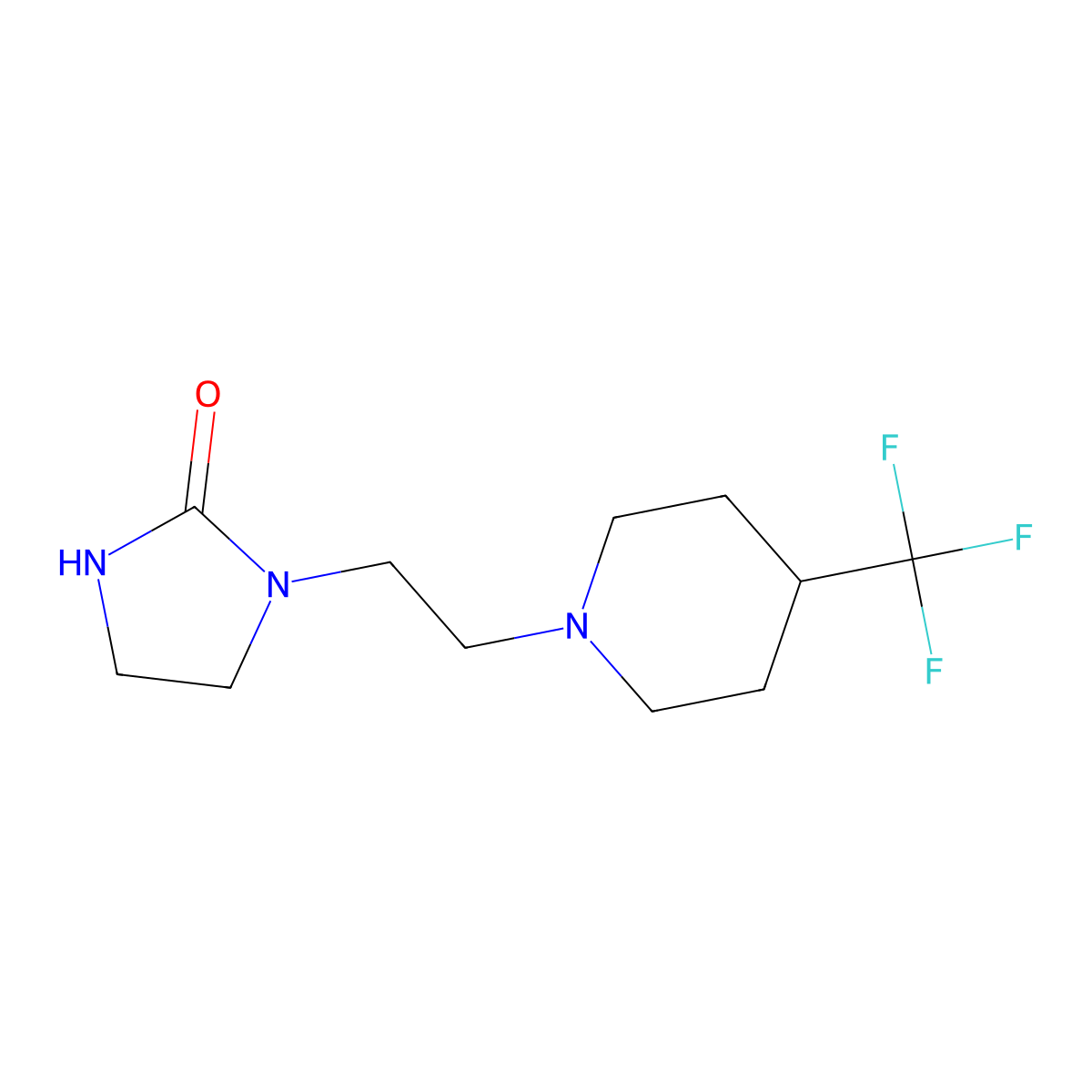 1-{2-[4-(Trifluoromethyl)piperidin-1-yl]ethyl}imidazolidin-2-one molecular structure, CAS 1191047-90-1