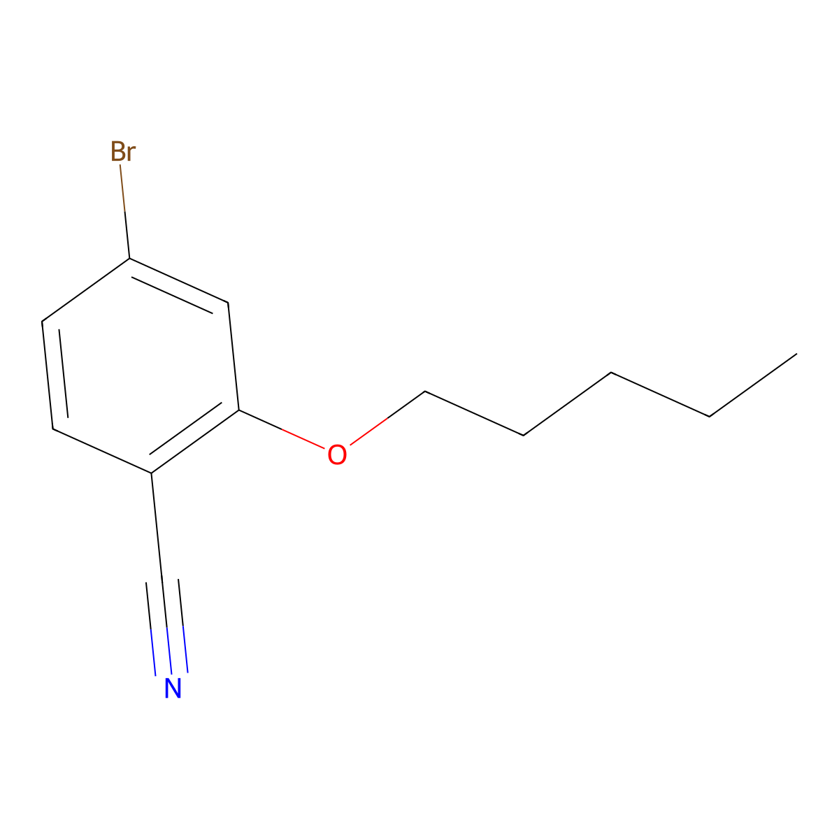4-Bromo-2-(pentyloxy)benzonitrile molecular structure, CAS 1191055-82-9