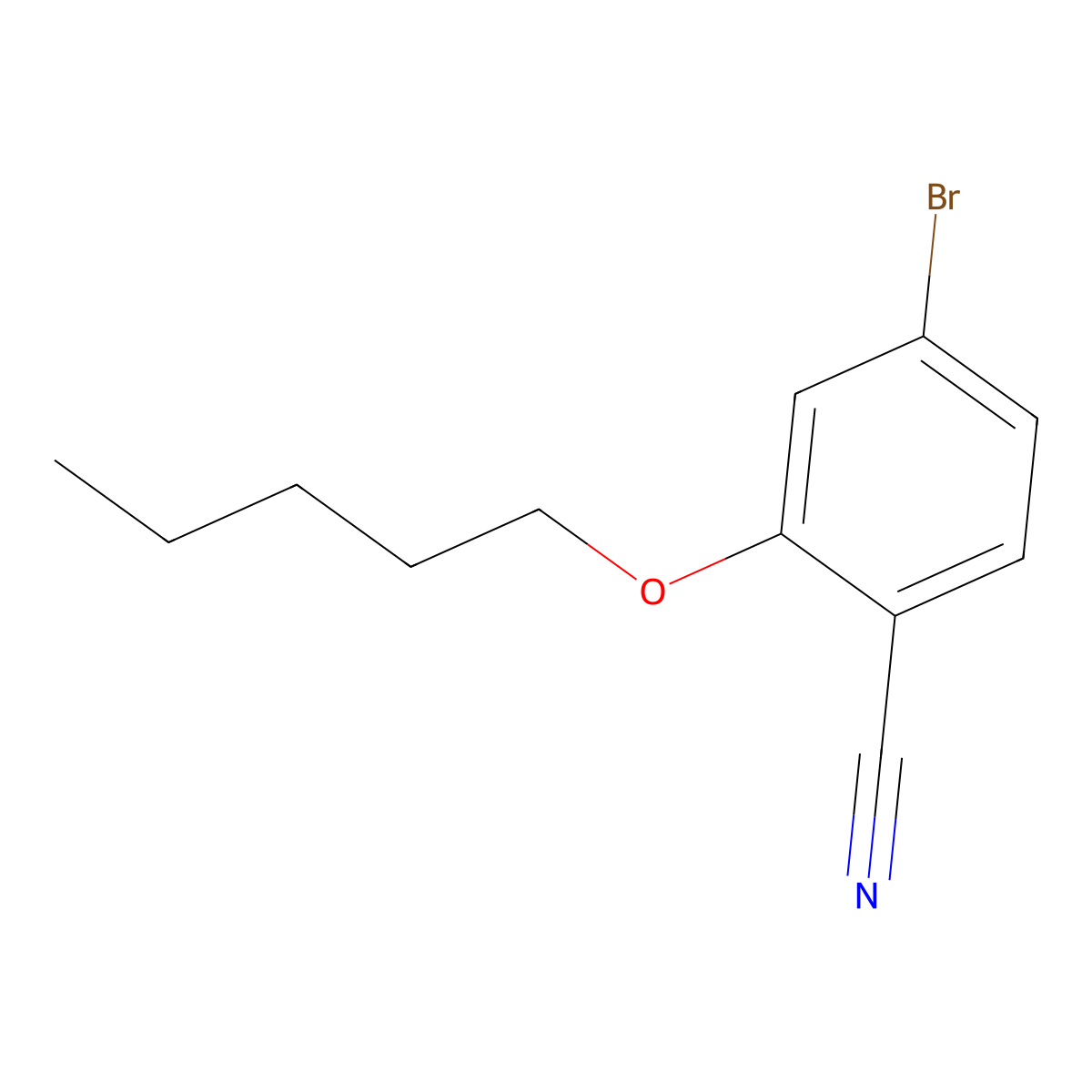 4-Bromo-2-(pentyloxy)benzonitrile molecular structure, CAS 1191055-82-9