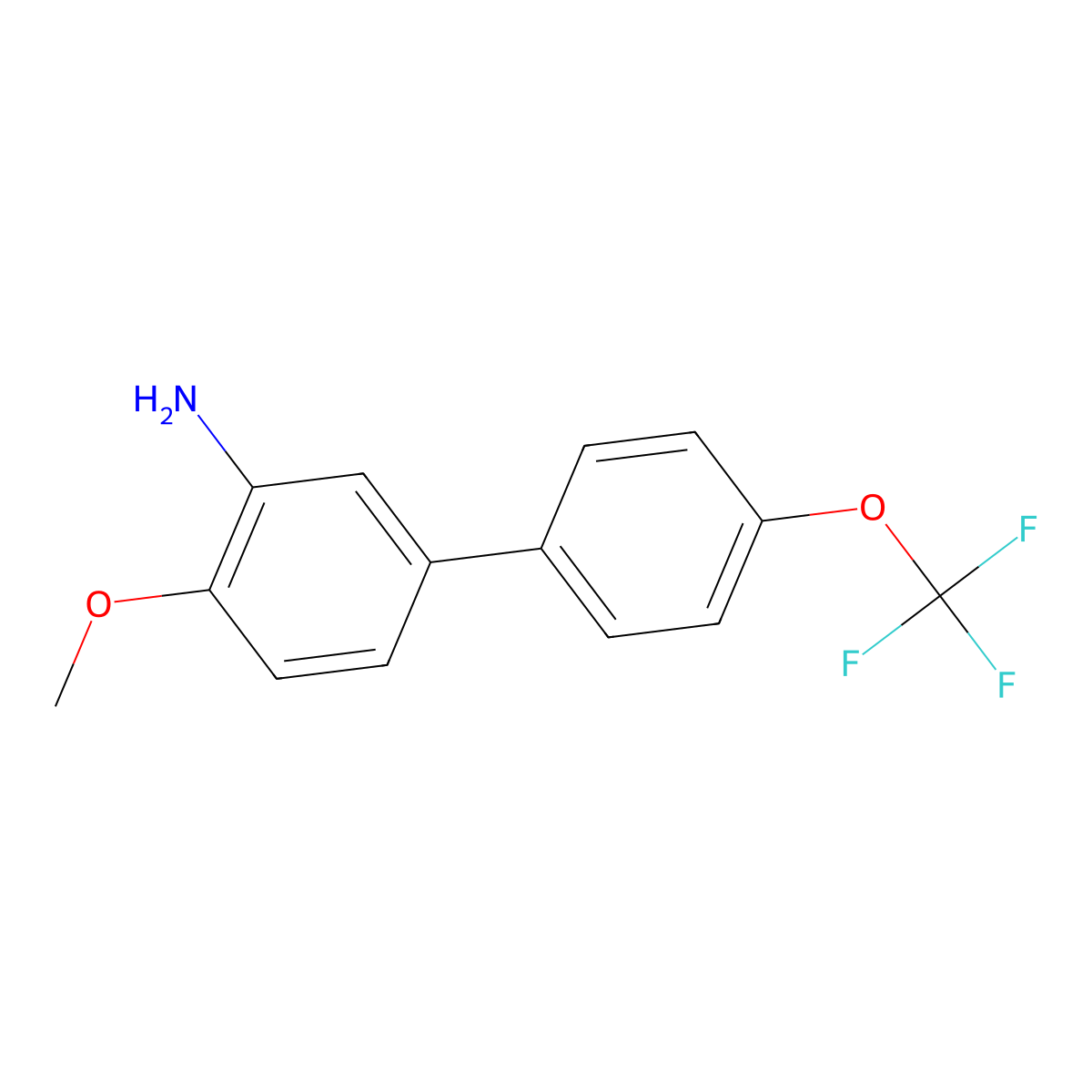 3-Amino-4-methoxy-4'-(trifluoromethoxy)biphenyl molecular structure, CAS 1191055-93-2