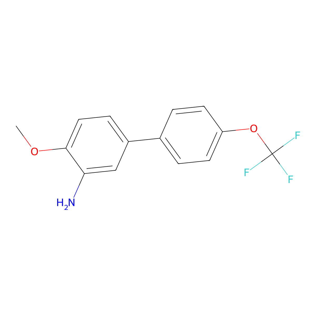 3-Amino-4-methoxy-4'-(trifluoromethoxy)biphenyl molecular structure, CAS 1191055-93-2