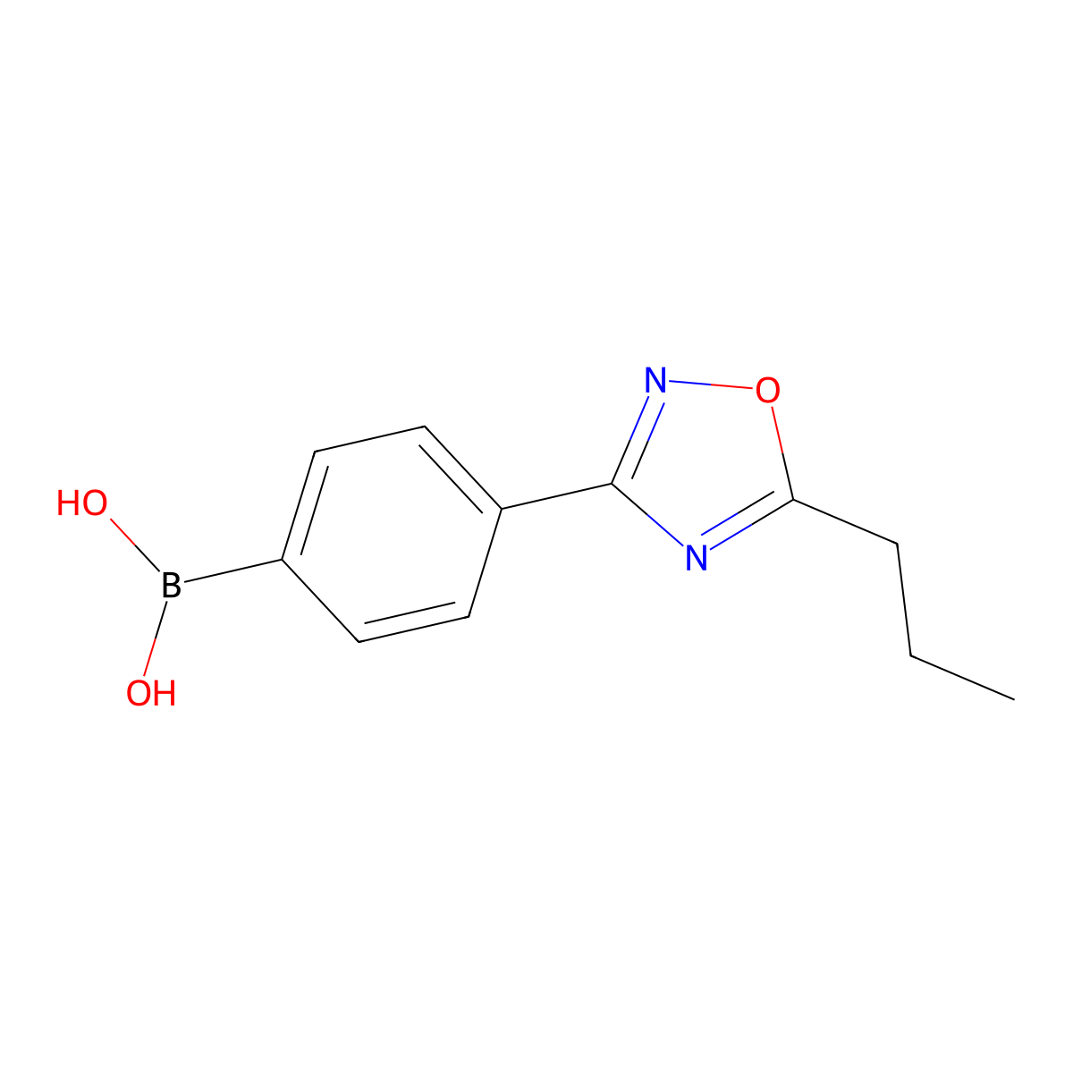 [4-(5-Propyl-1,2,4-oxadiazol-3-yl)phenyl]boronic acid molecular structure, CAS 1191059-84-3