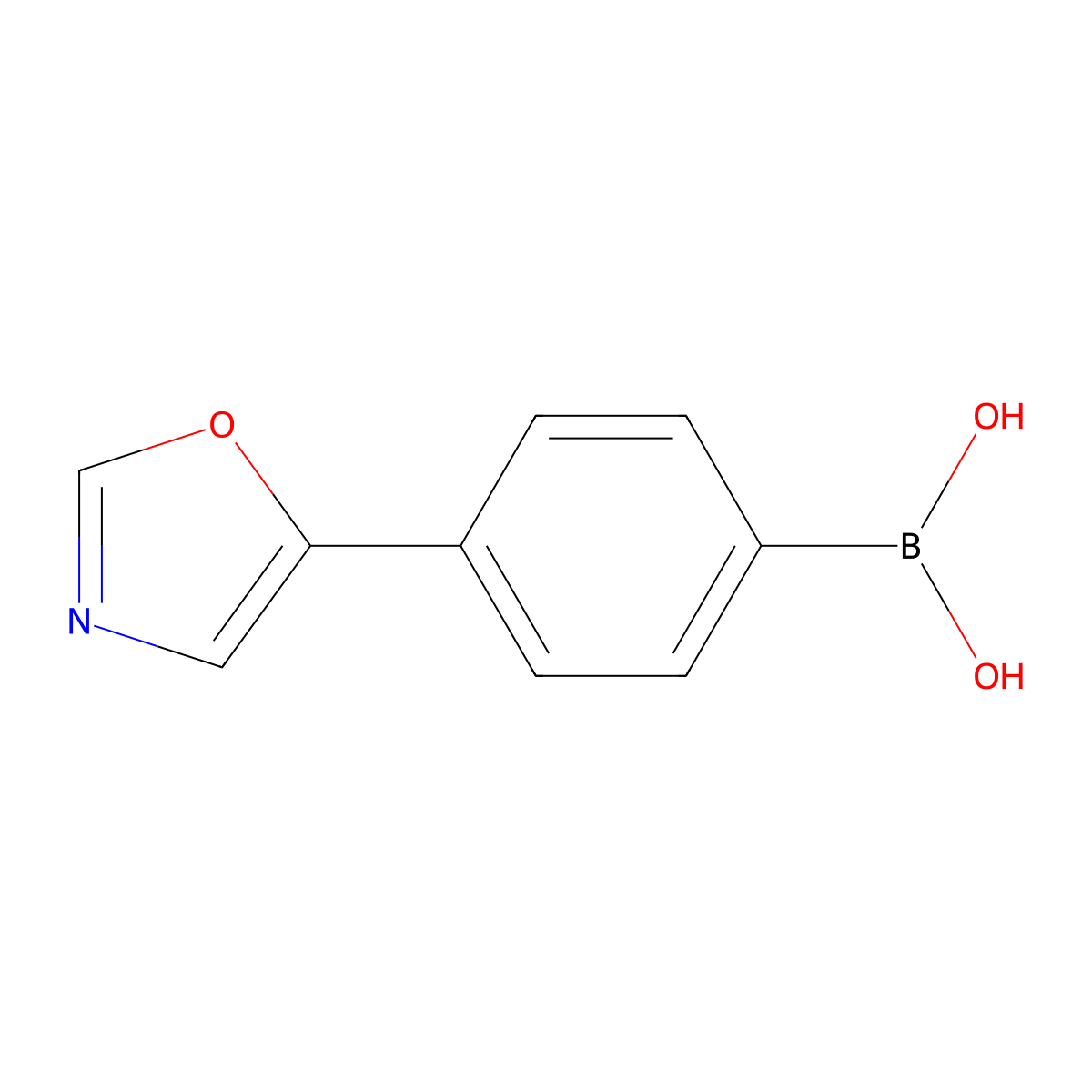 B-[4-(5-oxazolyl)phenyl]boronic acid molecular structure, CAS 1191060-71-5