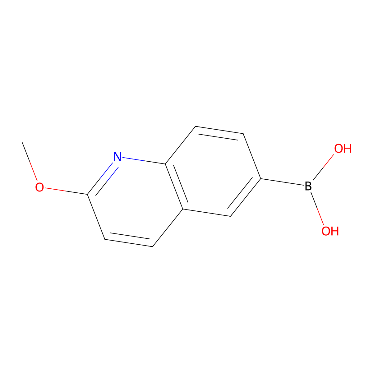 2-Methoxyquinolin-6-ylboronic acid molecular structure, CAS 1191061-58-1