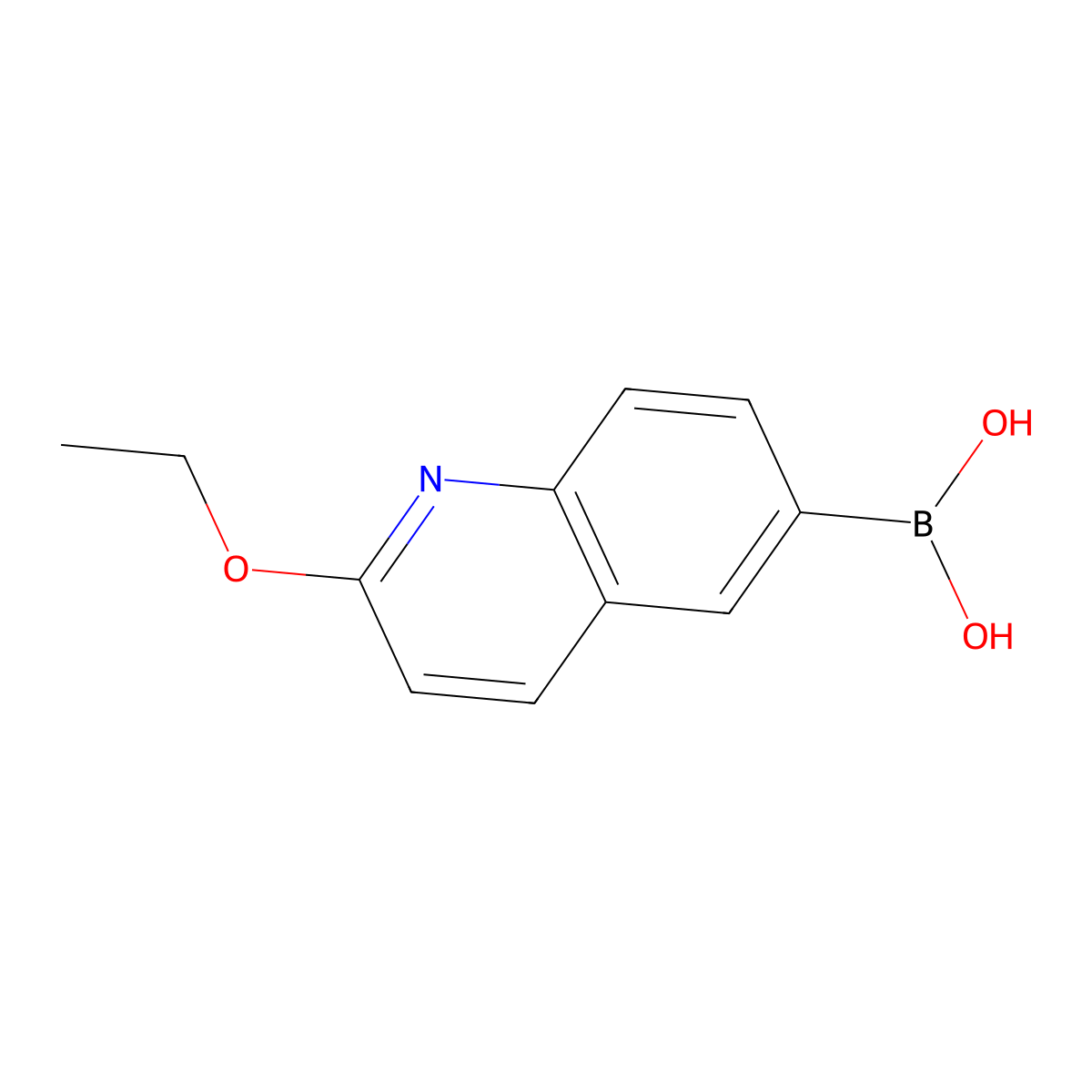 2-Ethoxyquinolin-6-ylboronic acid molecular structure, CAS 1191061-59-2