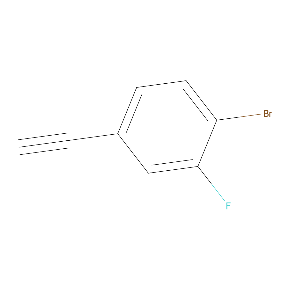 1-Bromo-4-ethynyl-2-fluorobenzene molecular structure, CAS 1191063-07-6