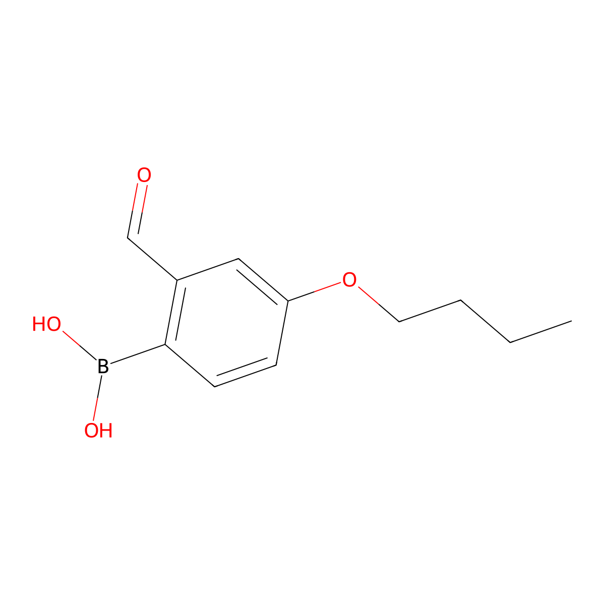 (4-Butoxy-2-formylphenyl)boronic acid molecular structure, CAS 1191063-61-2