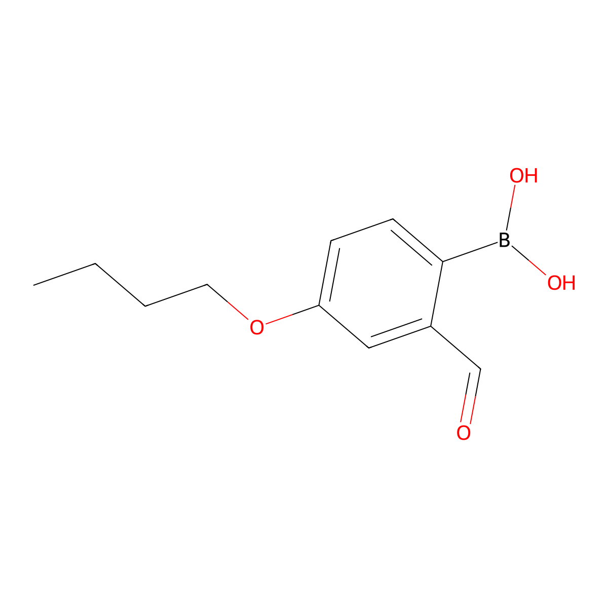 (4-Butoxy-2-formylphenyl)boronic acid molecular structure, CAS 1191063-61-2